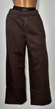SKIMS COTTON FLEECE DOUBLE WAISTBAND EXPOSED BOXER PANT "DARK SEPIA" XS NWT