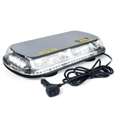 Barra de luz estroboscópica Xprite blanca 44 LED para techo para camión lámparas de baliza de cristal de 17"