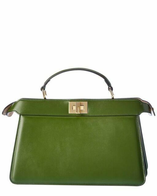 Fendi Peekaboo ISeeU Shoulder Bag Green Leather for sale Fendi Peekaboo ISeeU Shoulder Bag Green Leather for sale