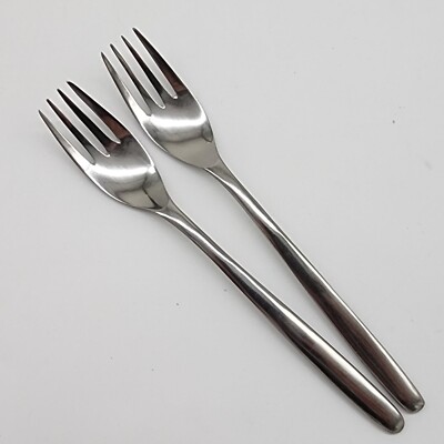 Queen Stainless Steel Dinner Forks Set 2 Silverware Polished Finish Durable
