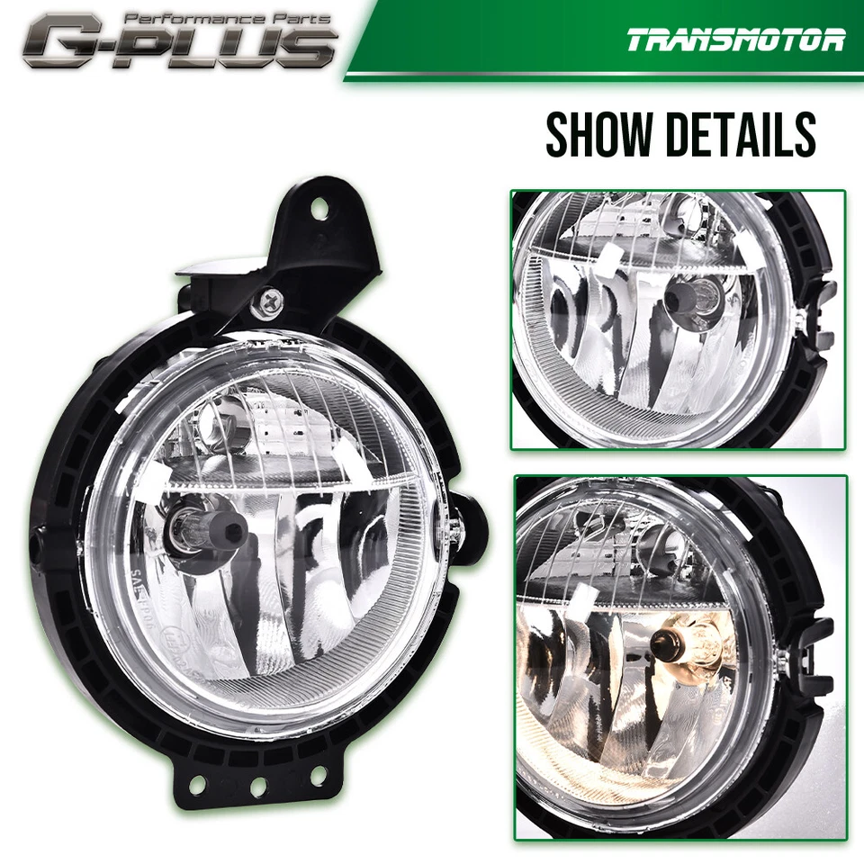 Fit For 2007-2015 Mini Cooper Fog Lights Clear Lens Pair Left & Right - Imagen 3 de 4