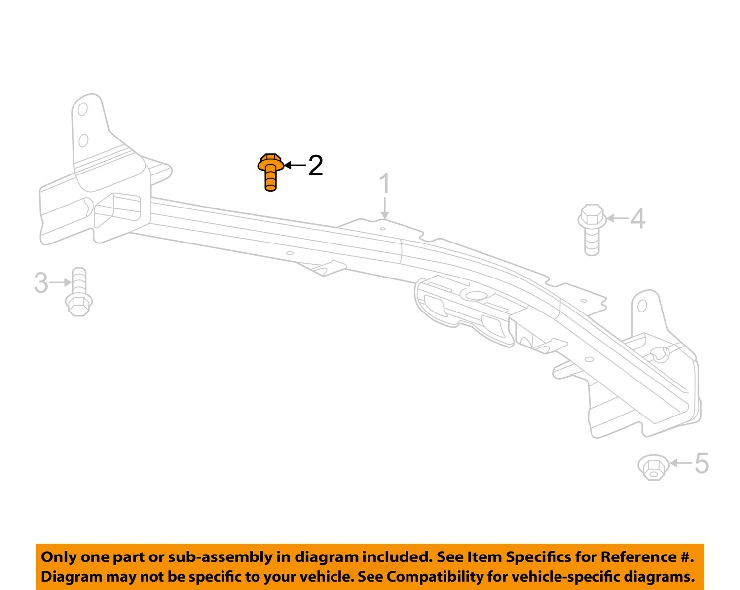 GM OEM 05-24 Acadia Limited Trailer Hitch Components-Trailer Hitch Bolt ...