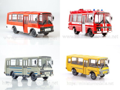 1:43 PAZ 3205 32051 3206 Bus Russische Fuerwehr Modimio DDR USSSR Soviet OVP NEU