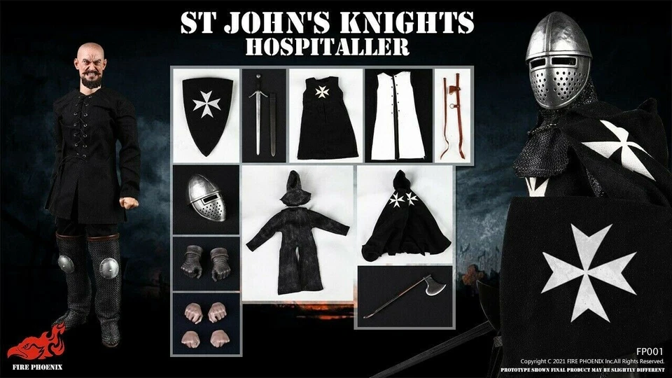 "Figura de acción St. John's Knight Hospitaller 12"" de Fire Phoenix (FP001)" Foto 3 de 4