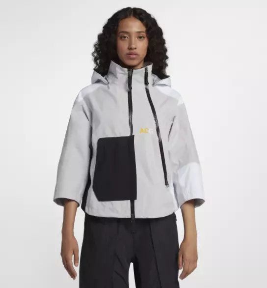 Nike WOMEN'S Nikelab ACG GORE-TEX Deploy Jacket White Grey Black SIZE SMALL  NEW