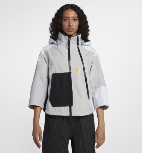 Nike WOMEN'S Nikelab ACG GORE-TEX Deploy Jacket White Grey Black SIZE SMALL NEW