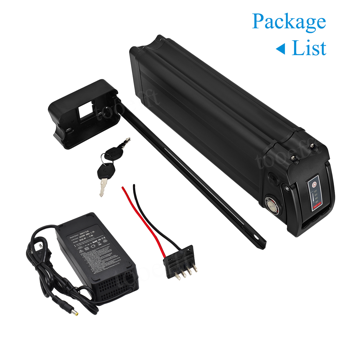 tooefft Electric Bicycle Battery 48V 13Ah 15.6Ah for Heybike Mars