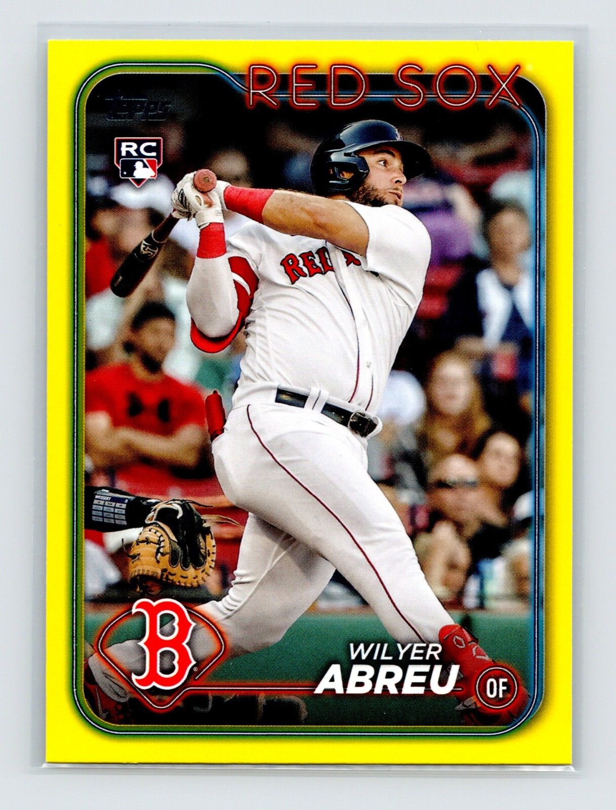 2024 Topps #672 Wilyer Abreu RC Yellow Retail Boston Red Sox