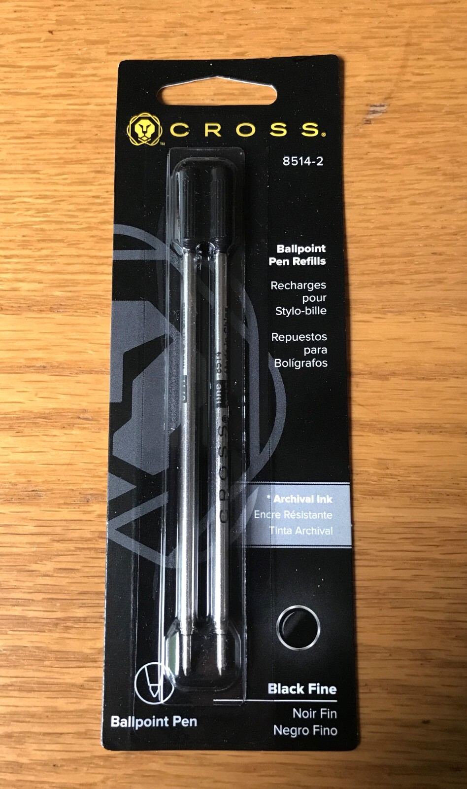 Cross Ballpoint Pen Refill, Black Fine, 2 per card, (85142) eBay