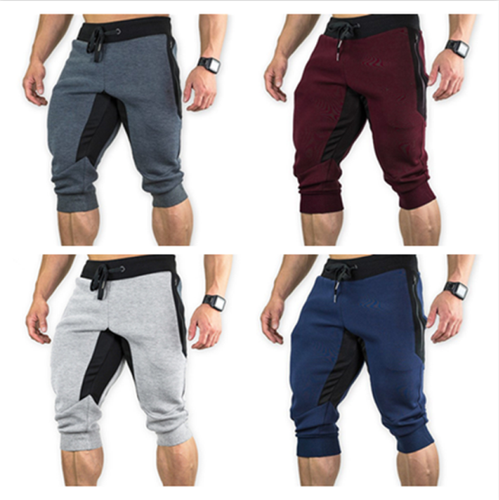 Men Casual 3/4 Jogger Capri Pants 