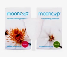 MOONCUP, reusable menstrual cup SIZE A, made in UK of medical grade silicon.