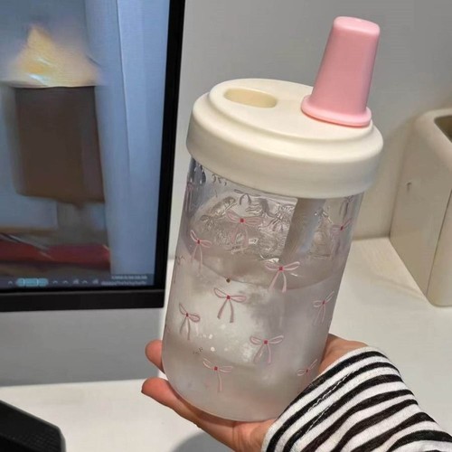 500ml Straw Cup Plastic Cup With Lid Straw Drinkware Plastic Cups Juice Milk - Picture 6 of 14