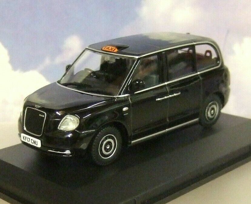 OXFORD DIECAST 1/43 2017 LEVC TX TX5 ELECTRIC LONDON TAXI CAB IN BLACK 43TX5001
