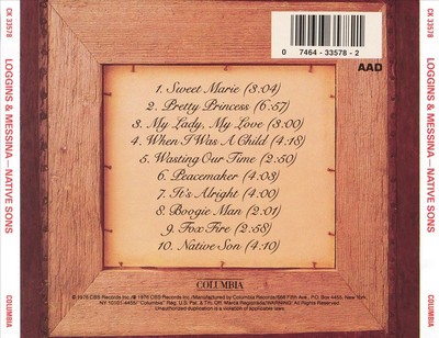 LOGGINS & MESSINA - NATIVE SONS NEW CD