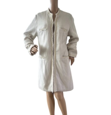 white christmas dresses Long Creme Wool Coat 6 / Creme