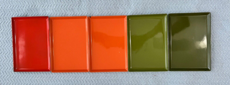 SUSHI Trays- (5) OMC Japan Vintage Melamine  snack Mid Century Modern