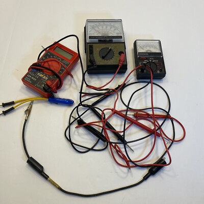THREE MULTIMETERS PRE OWNED UNTESTED MICRONTA AW SPERRY CEN TECH