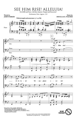 See Him Rise! Alleluia! Brookfield Easter Choral SATB Douglas Wag