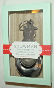 KATE ASPEN ©2013 WINTER CHRISTMAS SNOWMAN METAL MEASURING SPOONS/Set of 3/New