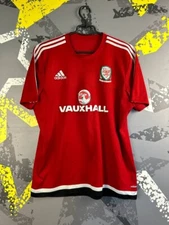 Wales Team Training Jersey Football Soccer Shirt Red Adidas Men Size L ig93