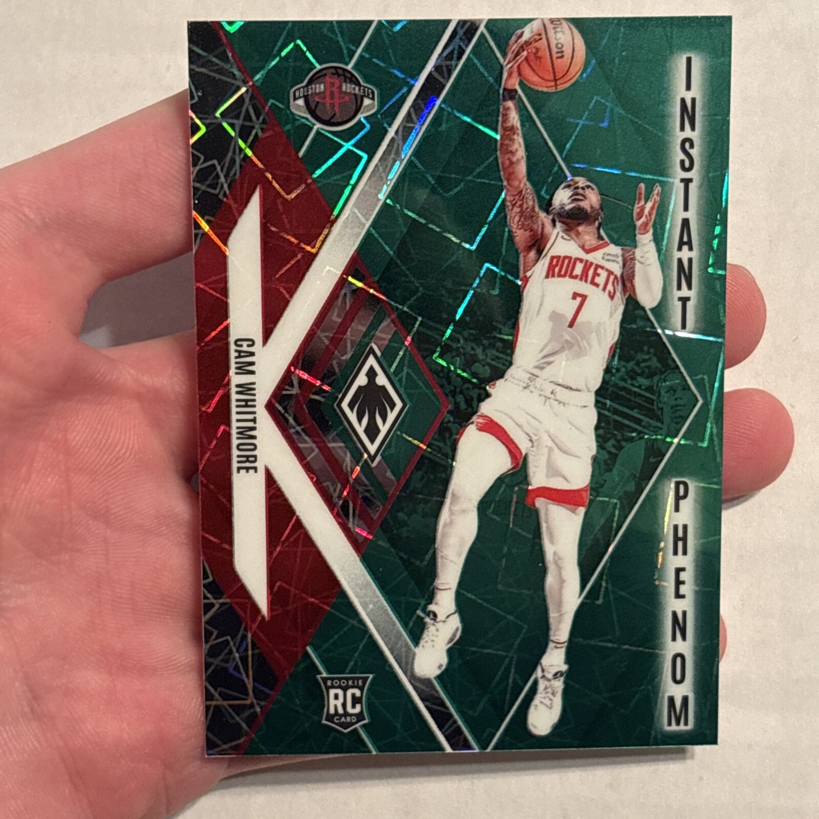 2023-24 Panini Phoenix - Cam Whitmore #17 Instant Phenom Green Lazer SP /175 RC