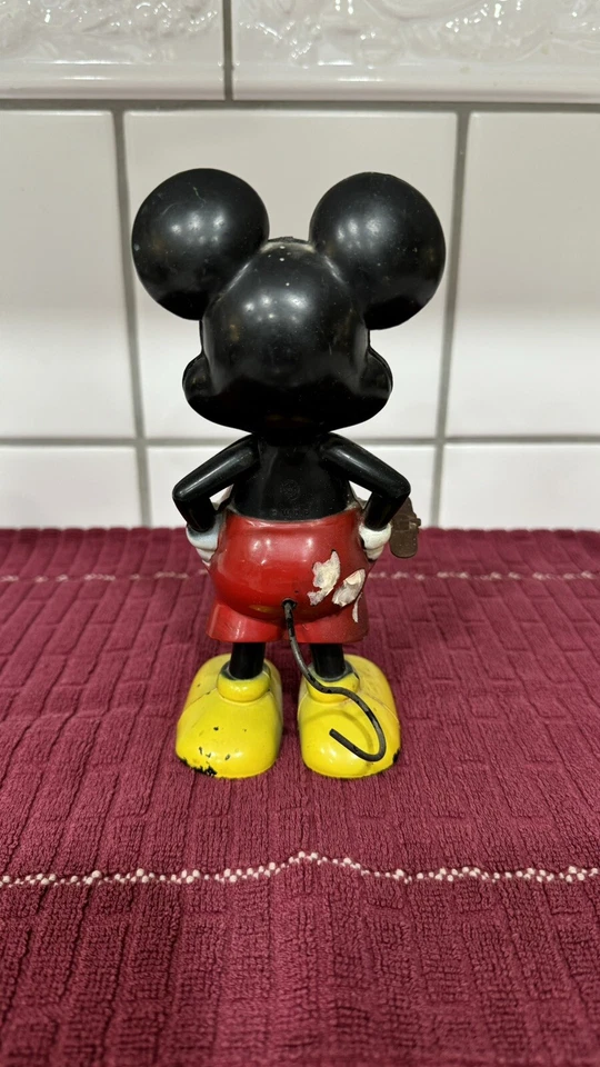 Vintage Louis Marx & Co. Disney Mickey Mouse Wind-Up Tail Plastic Toy Figure - Изображение 2 из 4