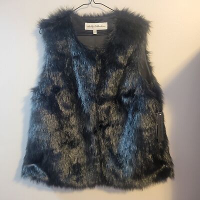 NWT Sebby Collection Faux Fur Vest Women's Size XL