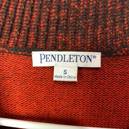 Pendleton Womens Small Merino Wool Full Zip Sweater Jacket Red - Picture 2 of 4