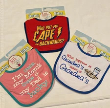 Baby Bibs 3 Bibs New