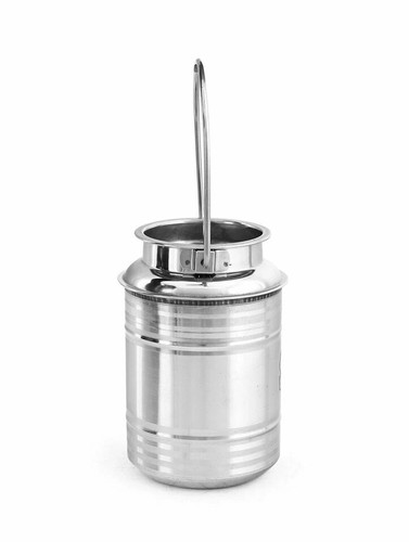 Stainless Steel Milk Storage Can with Lid Oil Ghee Can Dolchi Milk Barrel 3 Ltr - Picture 3 of 3