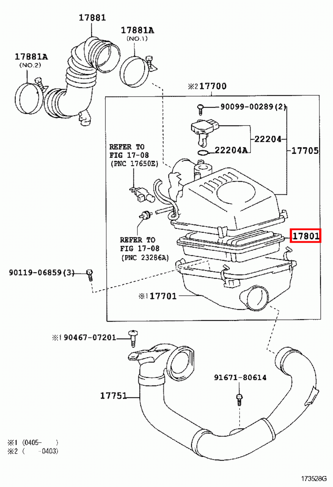 Genuine Allex ZZE124 ZZE123 ZZE122 NZE124 NZE121 1.5 1.8 Engine Air