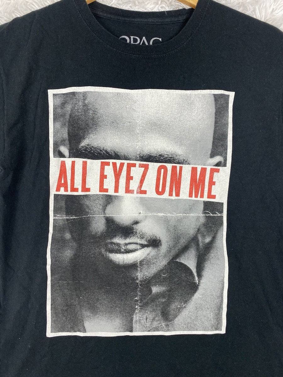 Tupac Shakur 2Pac All Eyez On Me Black T-Shirt Womens Size XS