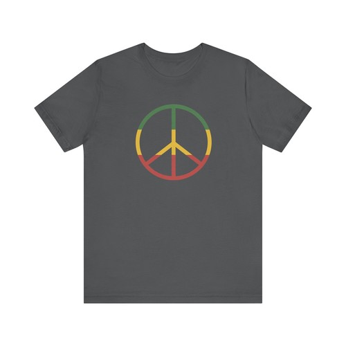 Unisex Reggae Peace Sign Shirt Rasta Rastafari Retro Vintage Minimalist T-Shirt - Bild 18 von 29