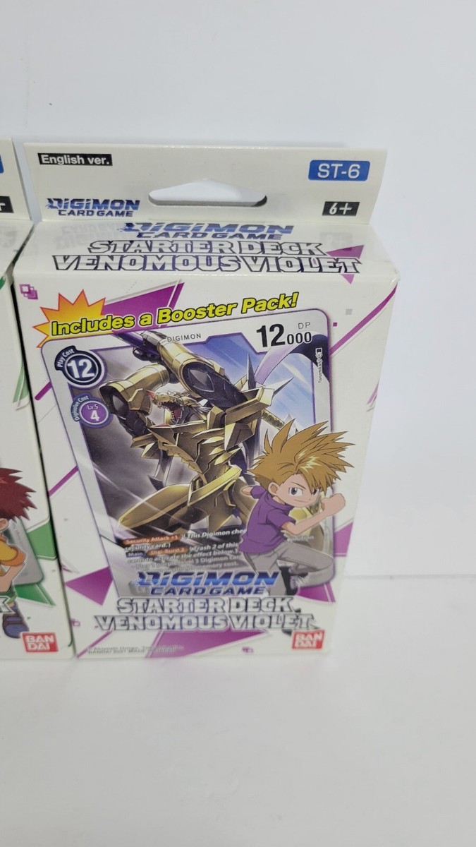 Digimon Card Game Starter Deck Set Venomous Violet Giga Green New