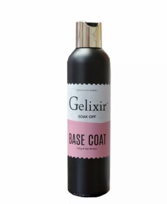 Gelixir Soak Off Base Coat Gel Refill 8 oz New Product 2024