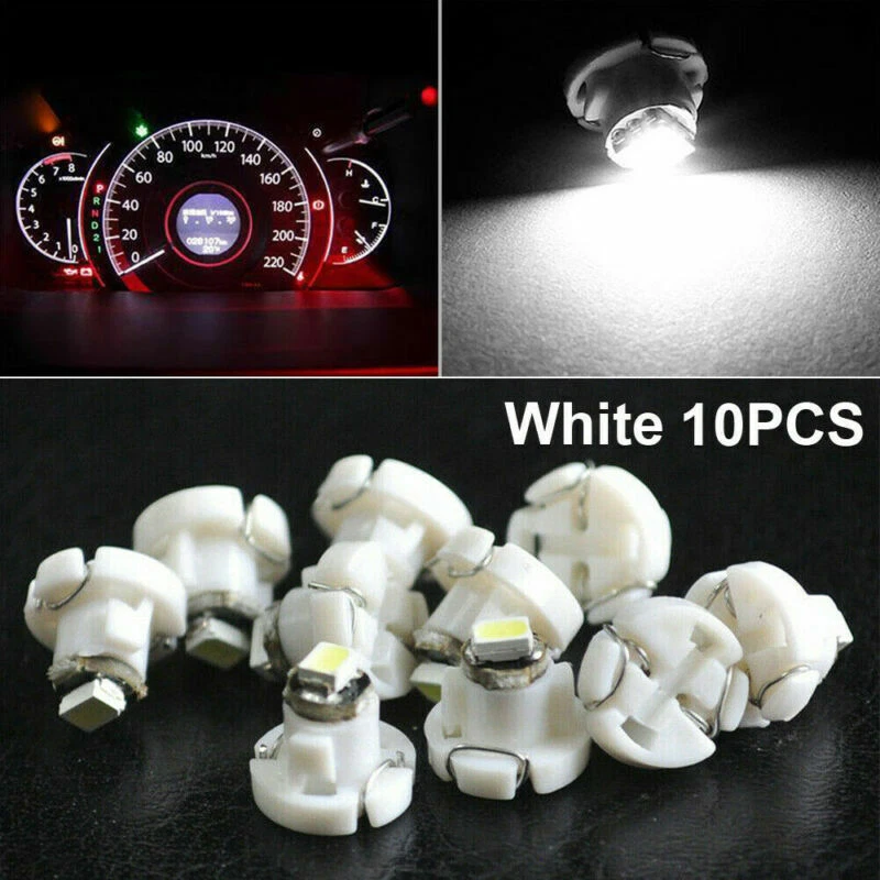 10pcs T4.2 Neo Wedge 1 SMD White LED Cluster Instrument Dash Climate Bulb Light - Image 2 of 4