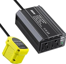 300W Power Inverter for Ryobi DC 18V to AC 110V 120V Portable Power Station USB 