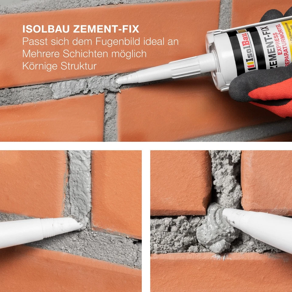 Reparaturmörtel Zement-Fix 1-48 x 300ml Betongrau Dunkelgrau Zementgrau Express - Bild 3 von 4