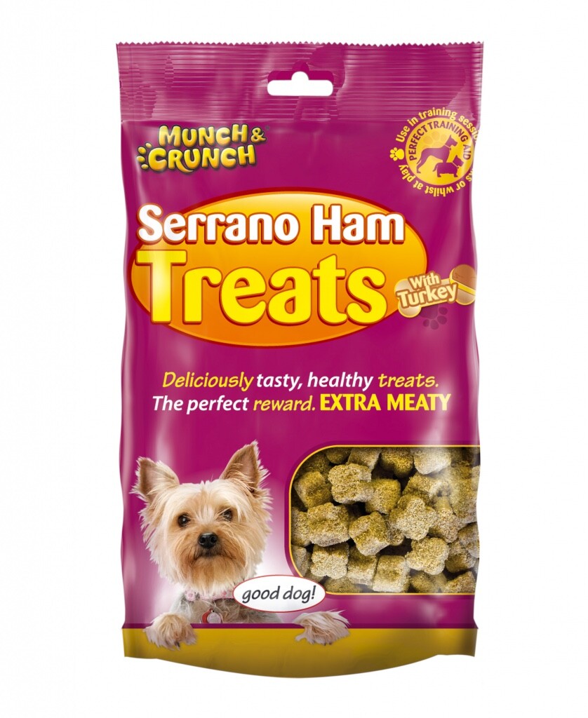 Munch & Crunch Dog Serrano Ham with Turkey Healthy Balanced Diet Treats Food