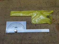 Shinwa Rules Co. Ltd. stainless steel protractor (@D63)