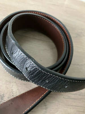 Cole Haan Leather Belt 42 Casual/Dress Solid Silver Tone  display picture 1