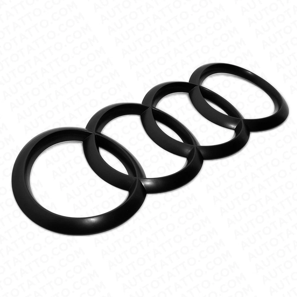 12-18 Audi A7 S7 RS7 Rear Liftgate Trunk Sign Logo Ring Badge Emblem Matte Black - Image 3 of 4
