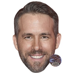 Ryan Reynolds Beard Celebrity Mask Card Face And Fancy Dress