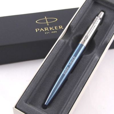 Personalisierte gravierte Parker Jotter Kugelschreiber Waterloo blau, NEU 2017 SERIE