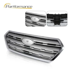 For 2015-2017 Subaru Outback Front Bumper Grille Silver Gray With Chrome Molding