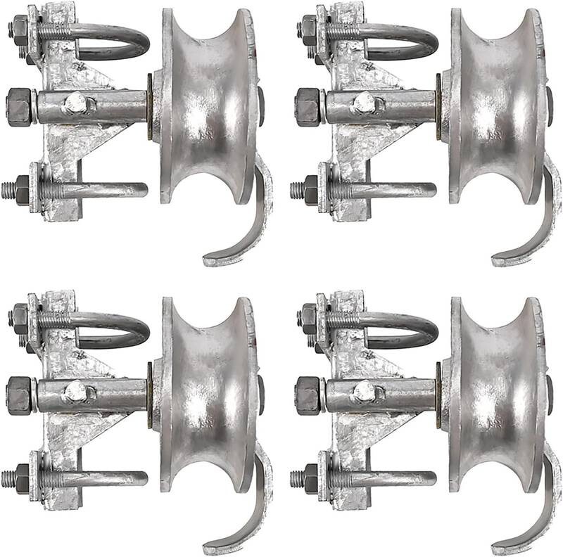 2 Heavy Duty Rear Pipe Bearing Track Wheel for Chain Link Roller Sliding Gates