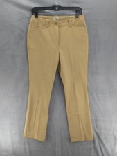 L.L. Bean Mid Rise Pants Women Sz 6 Reg Sandy Brown Straight Leg