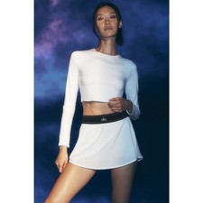 Alo Yoga Match Point Tennis Skirt White Large