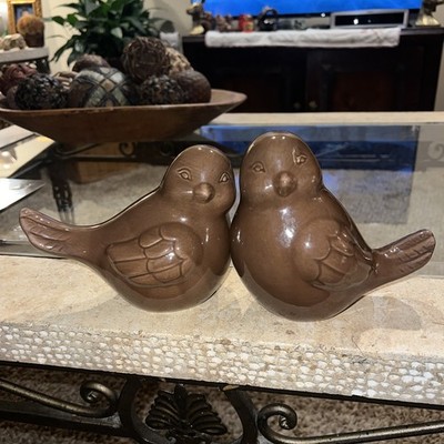 valerie parr hill brown bird statue set of 2 Ceramic Rustic Farmhouse Fall