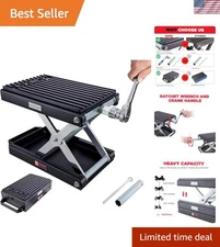 CXRCY 1400 lbs Motorcycle Lift Jack with Ratchet Handle - Easy Operation